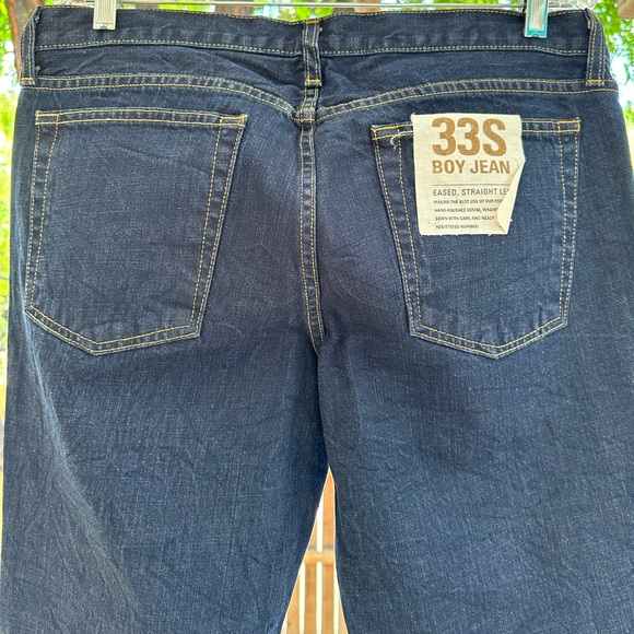 J. Crew NWT Boy Boyfriend Cropped Ankle Jeans size 33 Short Dark Blue - Picture 6 of 16